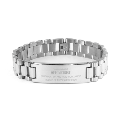 Remarkable Optometrist Gifts, Your dedication and hard work, Inspirational Birthday Christmas Unique Ladder Stainless Steel Bracelet For Optometrist, Coworkers, Men, Women, Friends - Mallard Moon Gift Shop