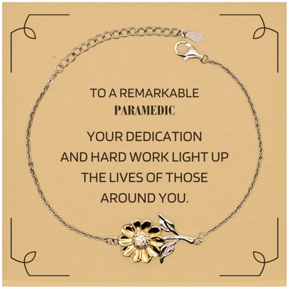 Remarkable Paramedic Gifts, Your dedication and hard work, Inspirational Birthday Christmas Unique Sunflower Bracelet For Paramedic, Coworkers, Men, Women, Friends - Mallard Moon Gift Shop