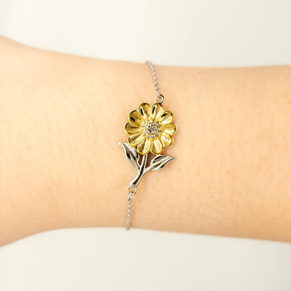 Remarkable Writer Gifts, Your dedication and hard work, Inspirational Birthday Christmas Unique Sunflower Bracelet For Writer, Coworkers, Men, Women, Friends - Mallard Moon Gift Shop