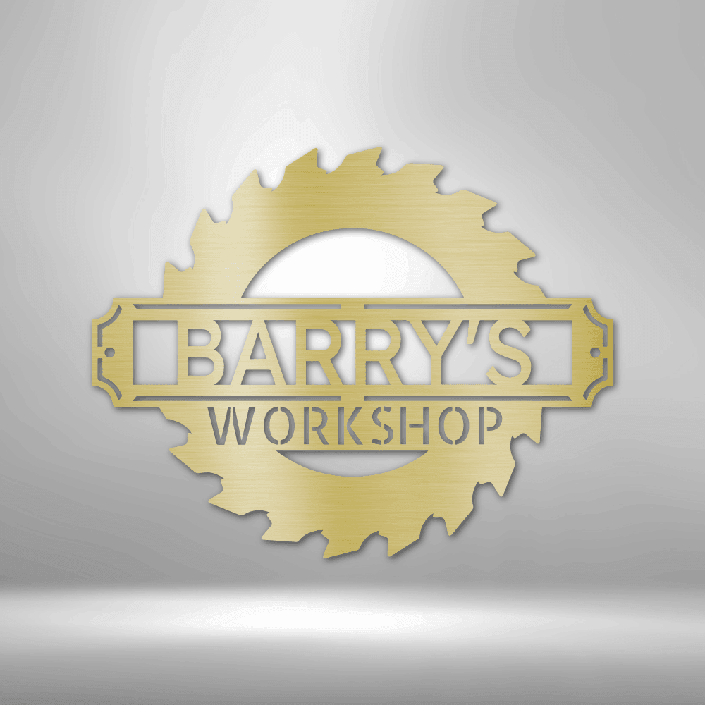 Sawmill Monogram Personalized Indoor Outdoor Steel Wall Sign Art - Mallard Moon Gift Shop