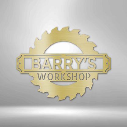 Sawmill Monogram Personalized Indoor Outdoor Steel Wall Sign Art - Mallard Moon Gift Shop