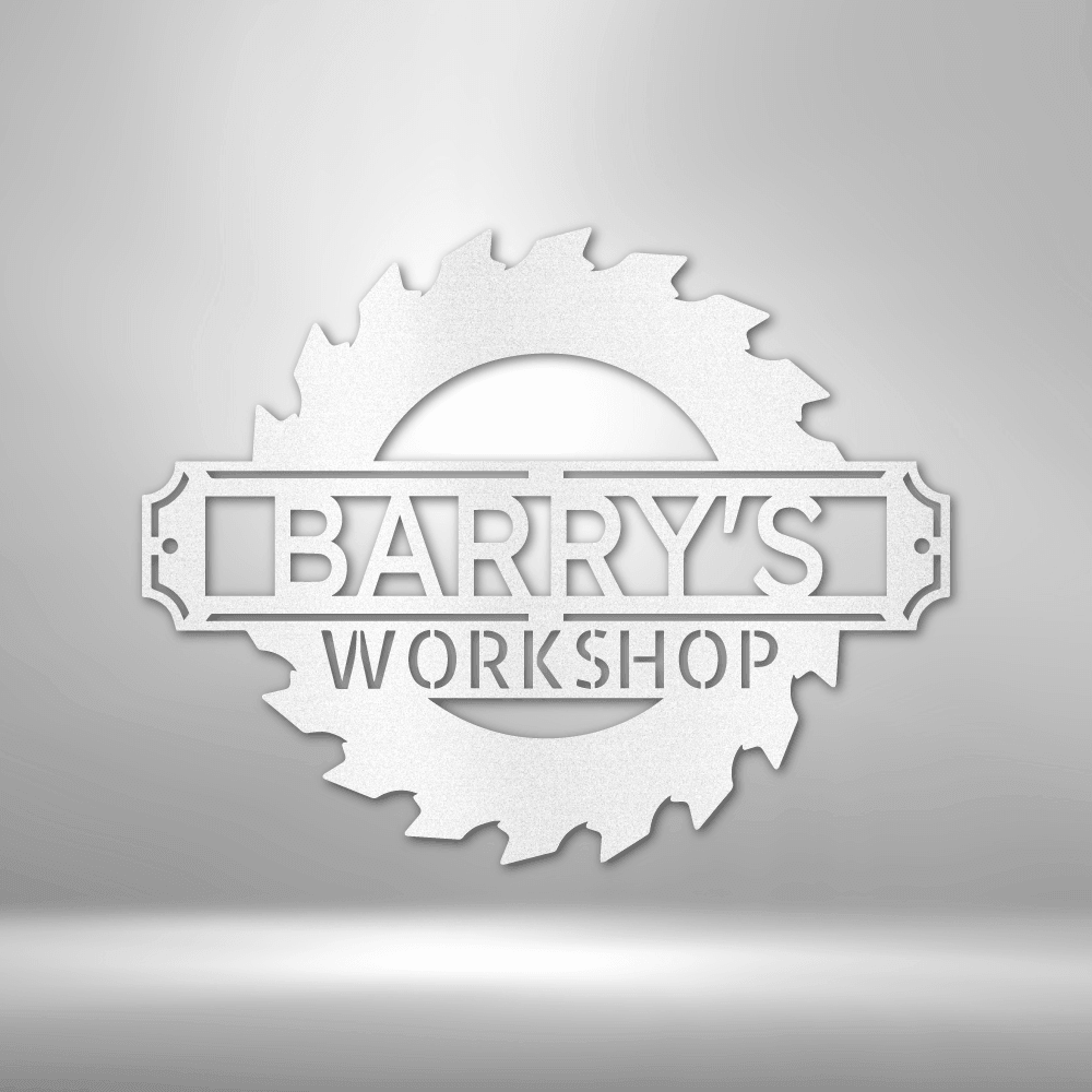 Sawmill Monogram Personalized Indoor Outdoor Steel Wall Sign Art - Mallard Moon Gift Shop