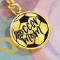 Soccer Mom Circle Engraved Keychain - Mallard Moon Gift Shop
