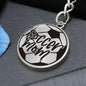Soccer Mom Circle Engraved Keychain - Mallard Moon Gift Shop