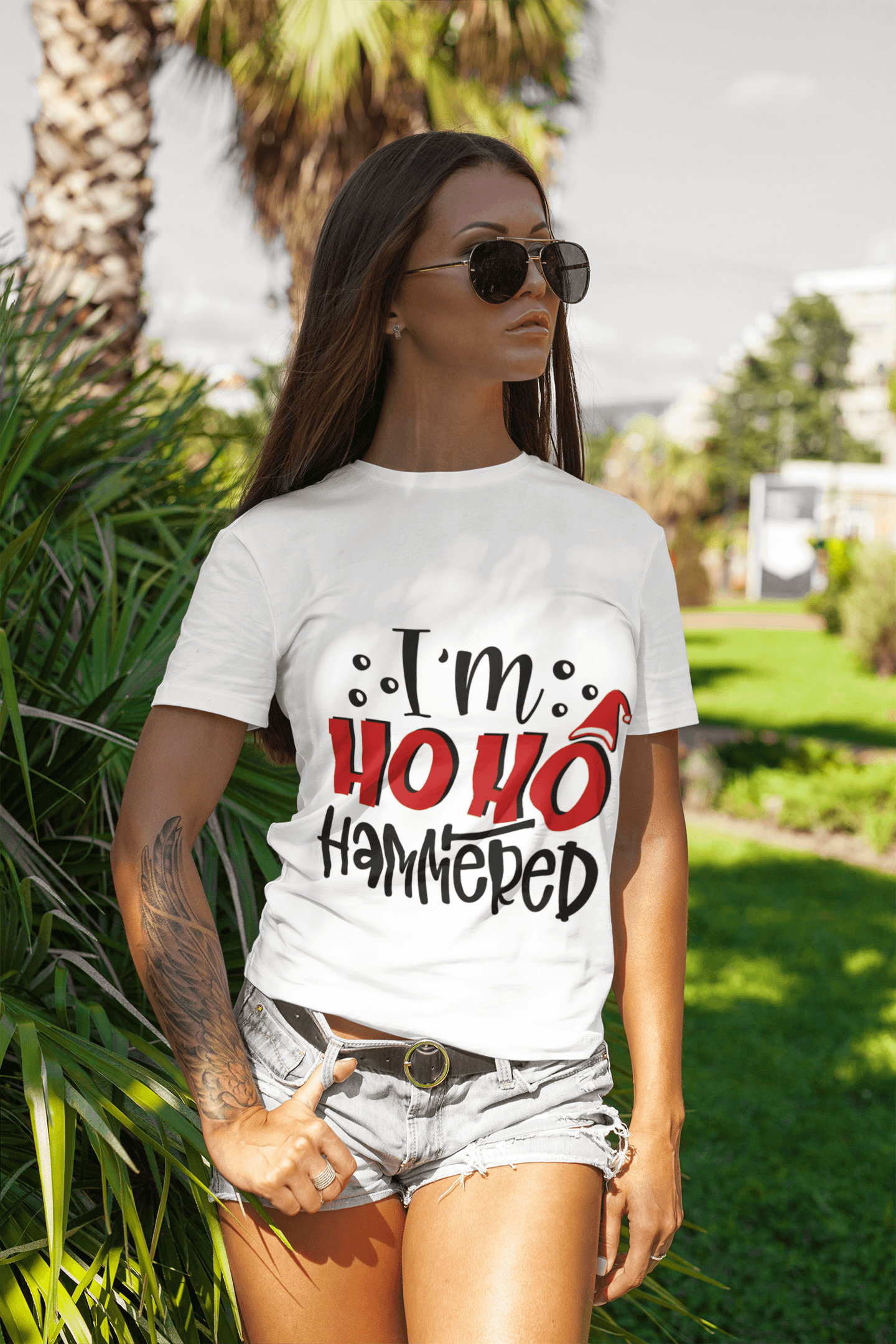 Funny Holiday Tee Shirt -I'm Ho Ho Hammered - Mallard Moon Gift Shop