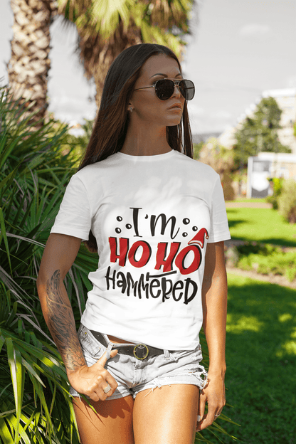 Funny Holiday Tee Shirt -I'm Ho Ho Hammered - Mallard Moon Gift Shop
