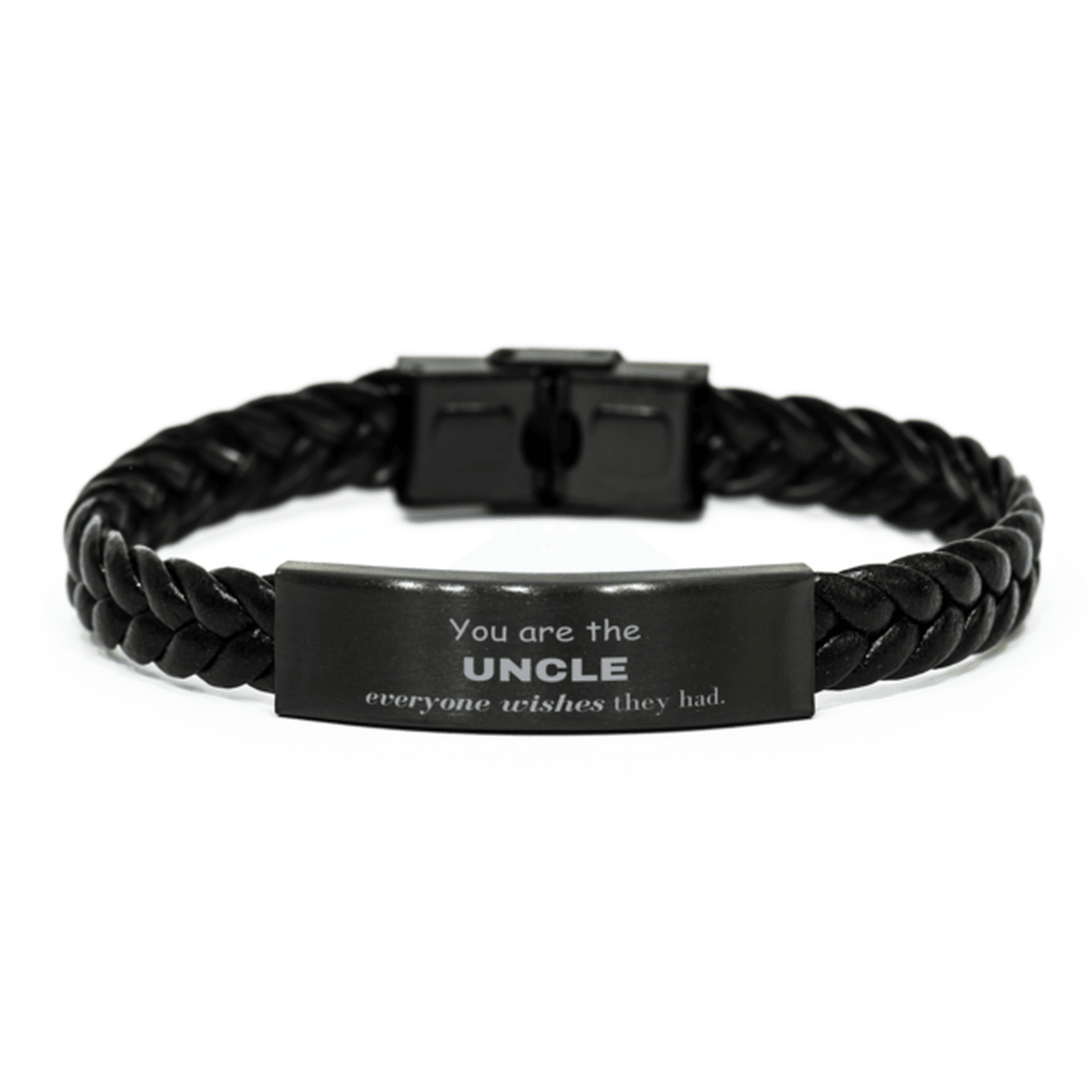 Uncle Braided Leather Bracelet, Everyone wishes they had, Inspirational Bracelet For Uncle, Uncle Gifts, Birthday Christmas Unique Gifts For Uncle - Mallard Moon Gift Shop
