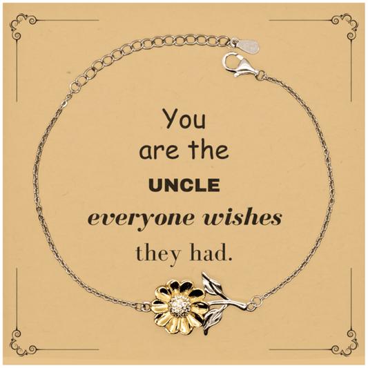 Uncle Sunflower Bracelet, Everyone wishes they had, Inspirational Bracelet For Uncle, Uncle Gifts, Birthday Christmas Unique Gifts For Uncle - Mallard Moon Gift Shop