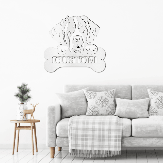 Dog Breed Custom Name Metal Art Wall Sign - Mallard Moon Gift Shop