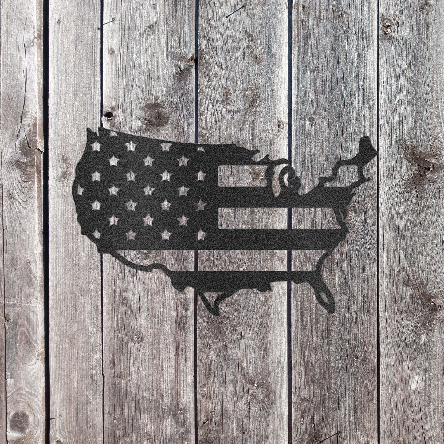 USA Flag Indoor Outdoor Steel Wall Sign Art - Mallard Moon Gift Shop