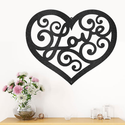 Love Heart Swirl Metal Wall Art - Mallard Moon Gift Shop