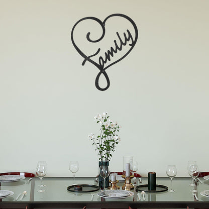 Family Love Indoor Outdoor Steel Wall Sign Metal Art - Mallard Moon Gift Shop