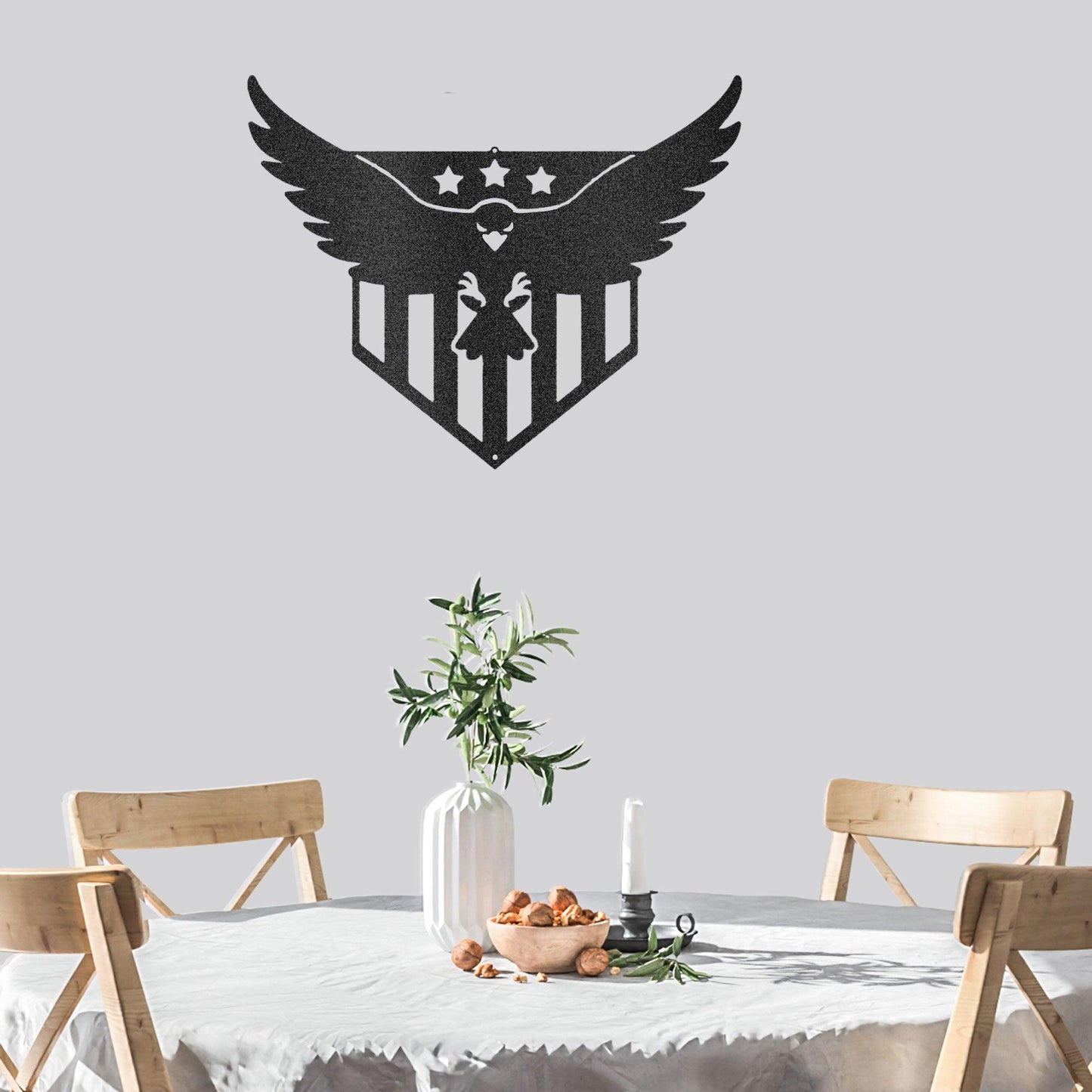 Swooping Eagle Patriotic Indoor Outdoor Steel Wall Sign - Mallard Moon Gift Shop