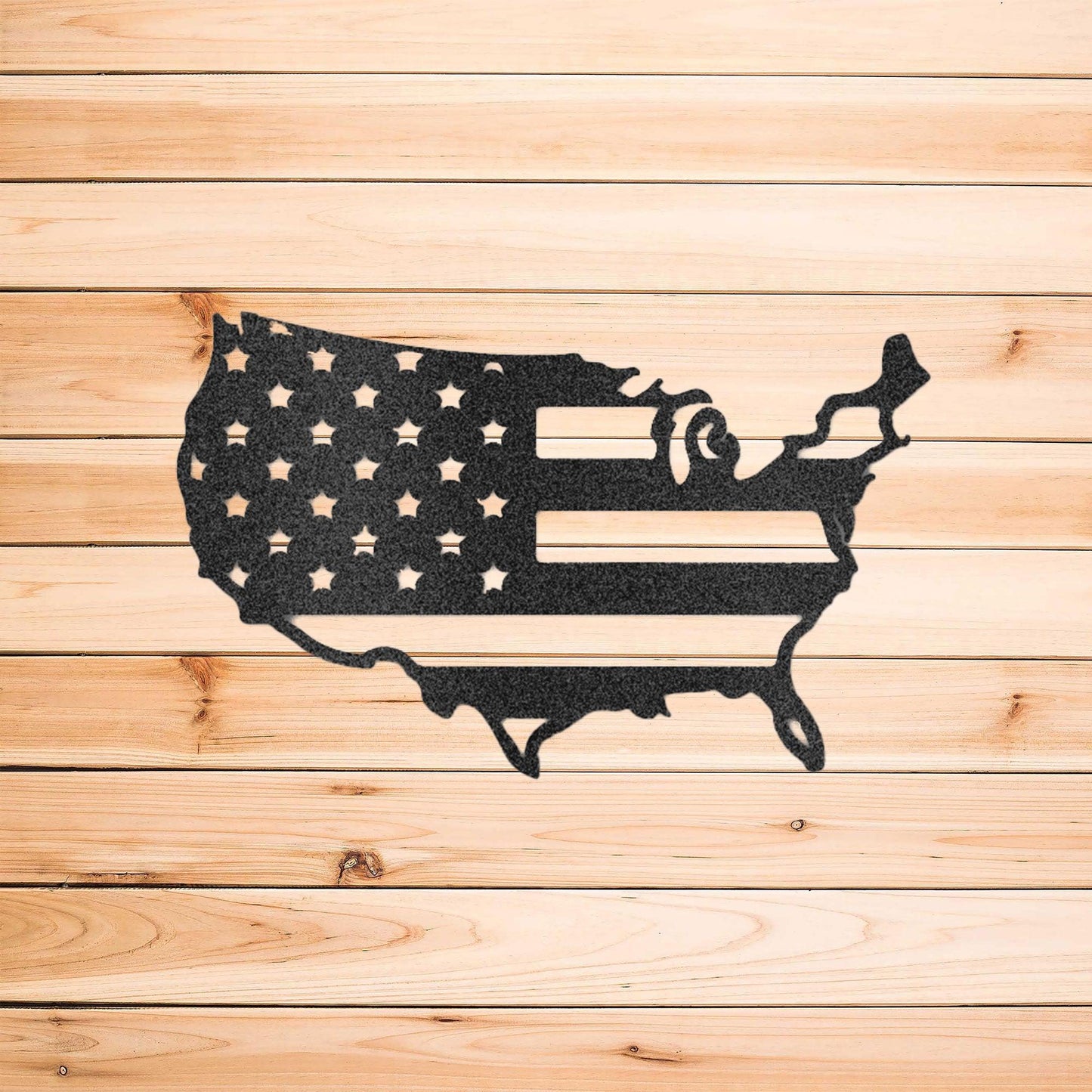 USA Flag Indoor Outdoor Steel Wall Sign Art - Mallard Moon Gift Shop