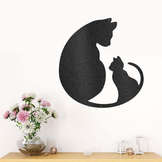 Cat Lover Indoor Outdoor Steel Wall Sign Art - Mallard Moon Gift Shop