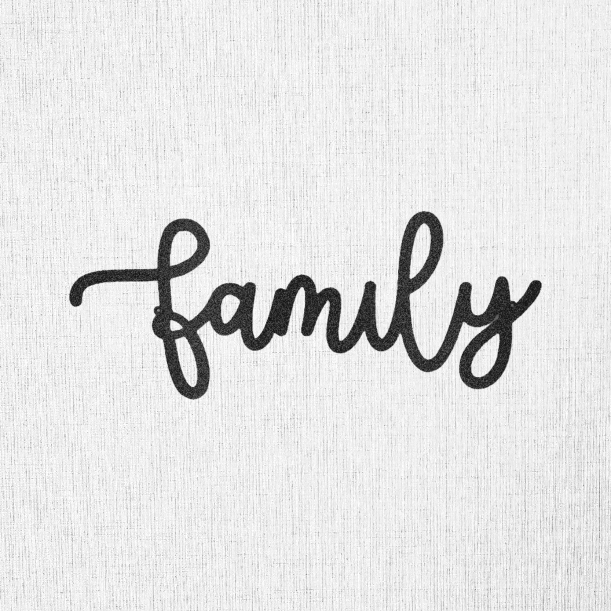 Family Script Indoor Outdoor Metal Wall Art - Mallard Moon Gift Shop