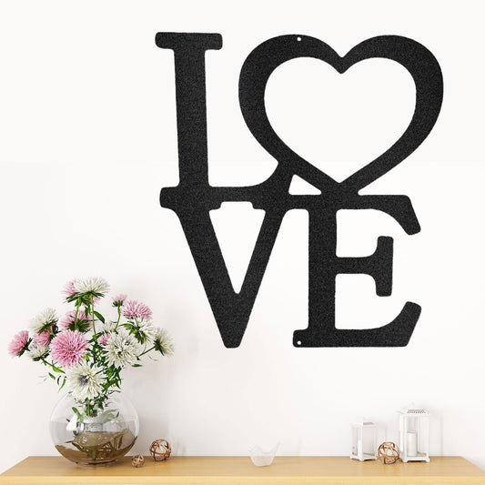 Classic Love Steel Wall Sign - Mallard Moon Gift Shop