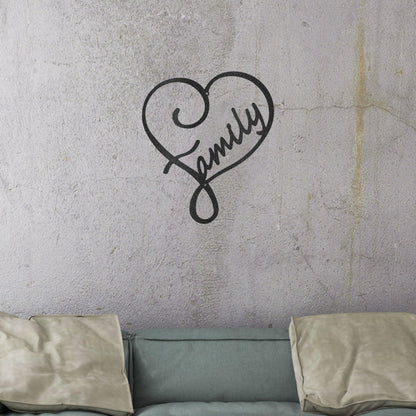 Family Love Indoor Outdoor Steel Wall Sign Metal Art - Mallard Moon Gift Shop