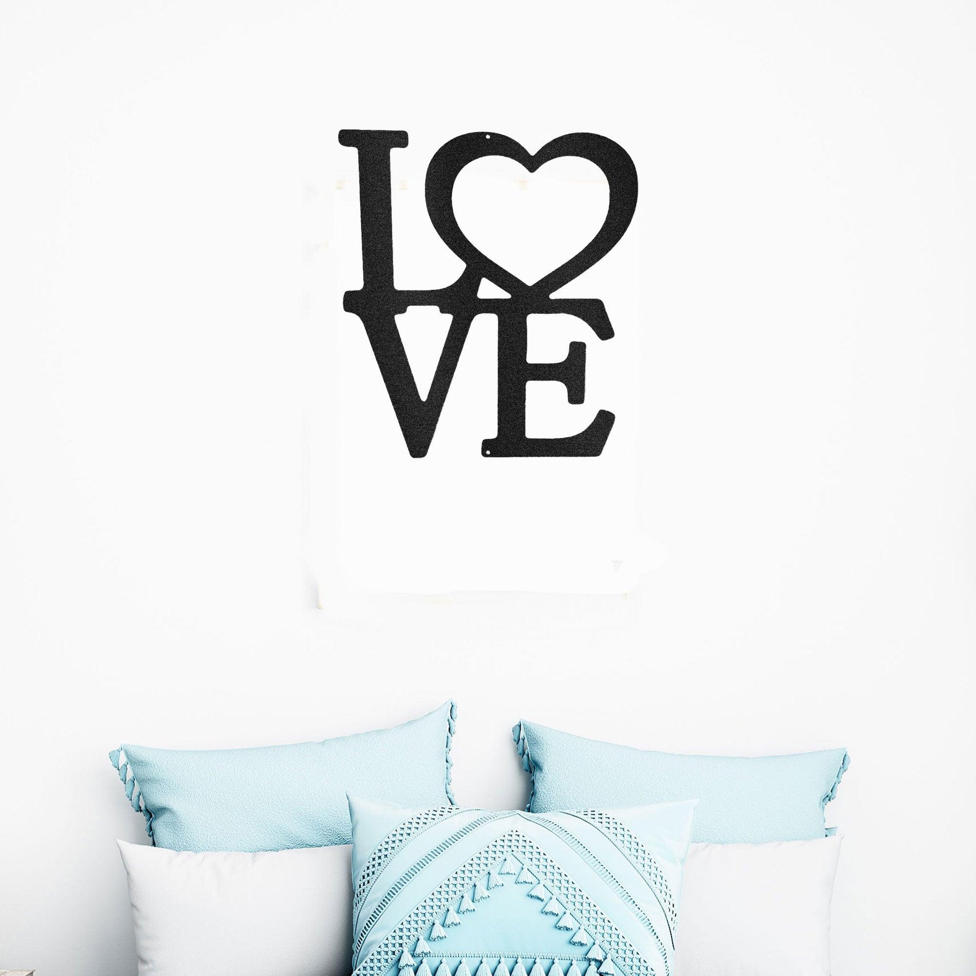 Classic Love Steel Wall Sign - Mallard Moon Gift Shop