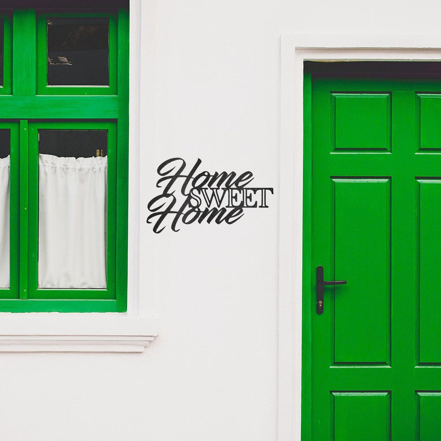 Home Sweet Home Indoor Outdoor Steel Wall Sign Art - Mallard Moon Gift Shop