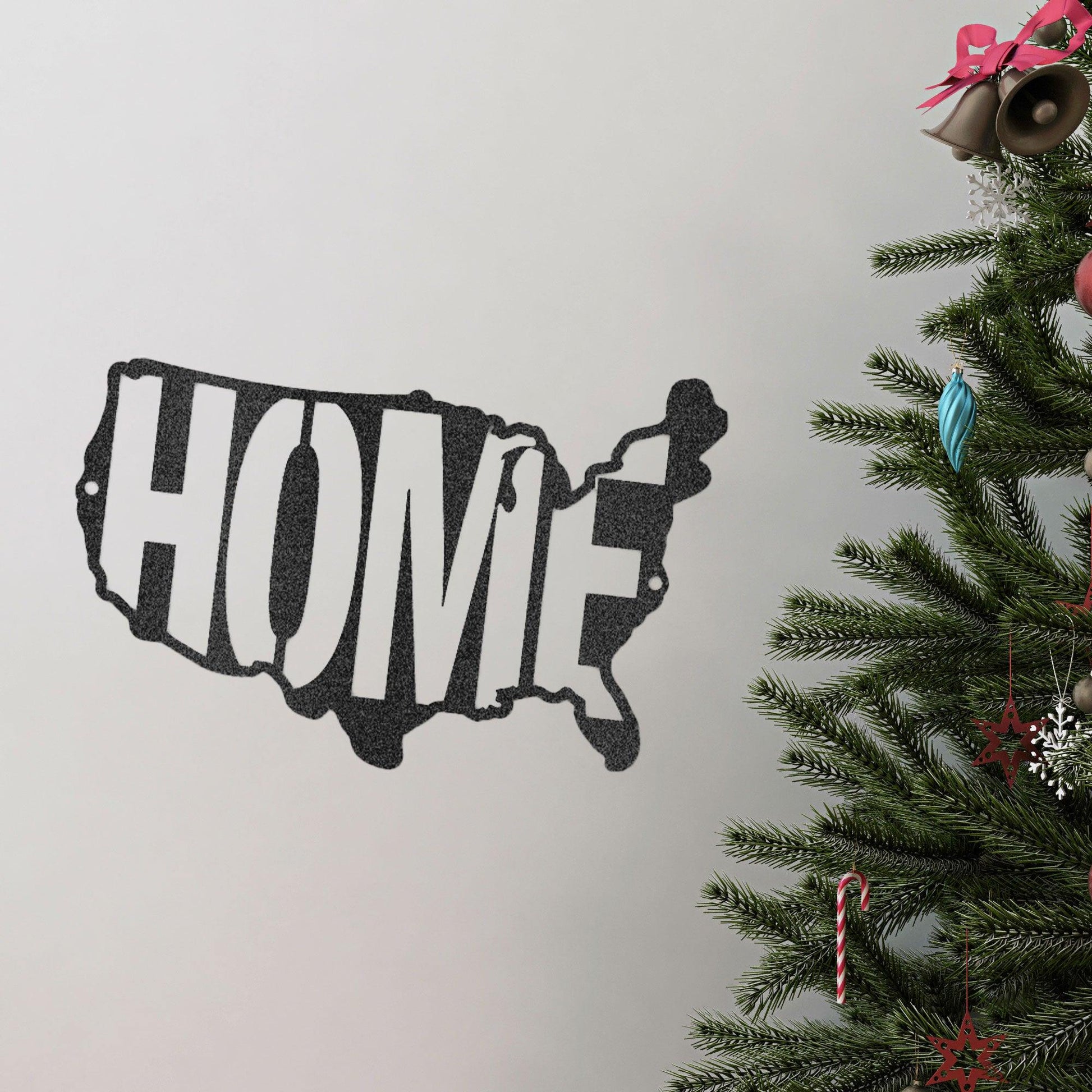 USA Home Indoor Outdoor Steel Wall Sign - Mallard Moon Gift Shop