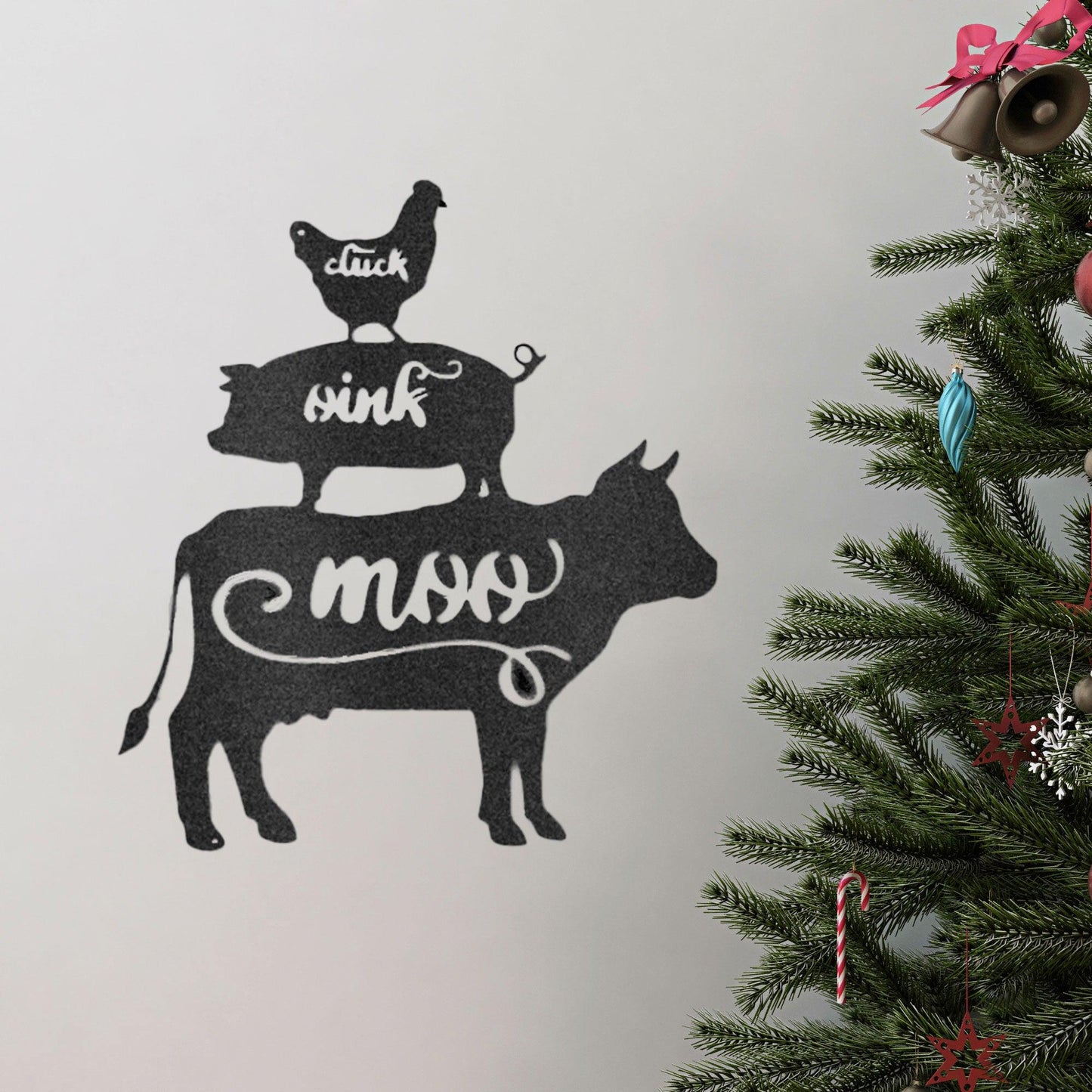 Farm Animals Indoor Outdoor Steel Wall Sign Rustic Farmhouse Home Decor - Mallard Moon Gift Shop