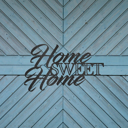 Home Sweet Home Indoor Outdoor Steel Wall Sign Art - Mallard Moon Gift Shop