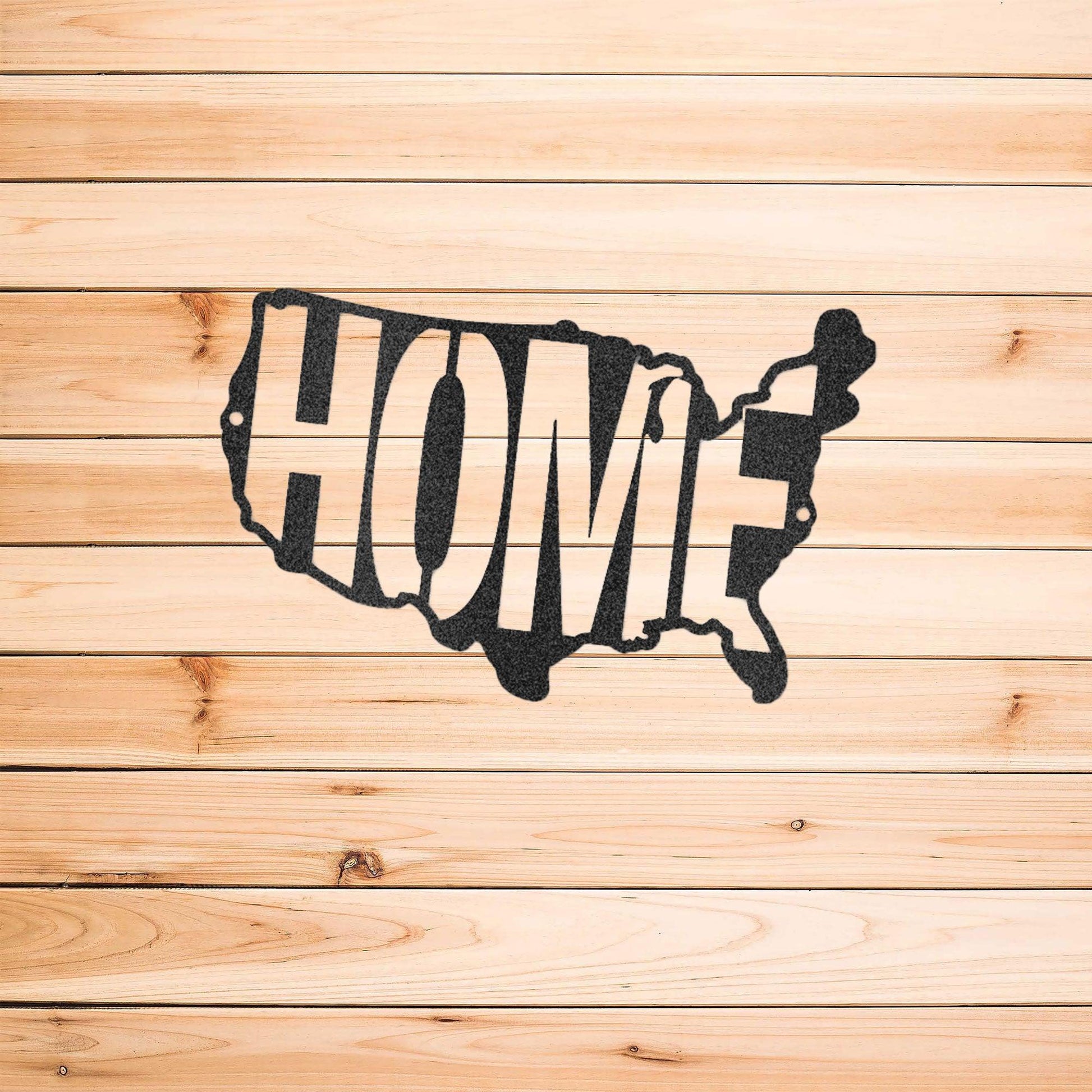 USA Home Indoor Outdoor Steel Wall Sign - Mallard Moon Gift Shop