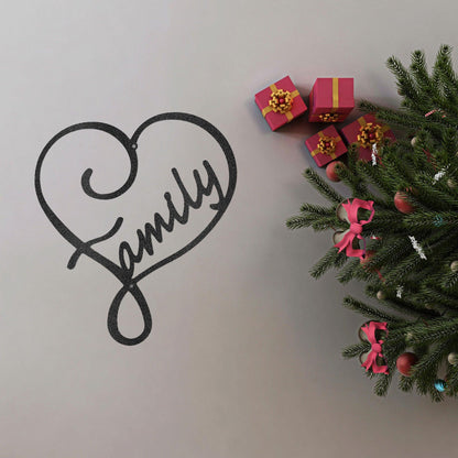 Family Love Indoor Outdoor Steel Wall Sign Metal Art - Mallard Moon Gift Shop