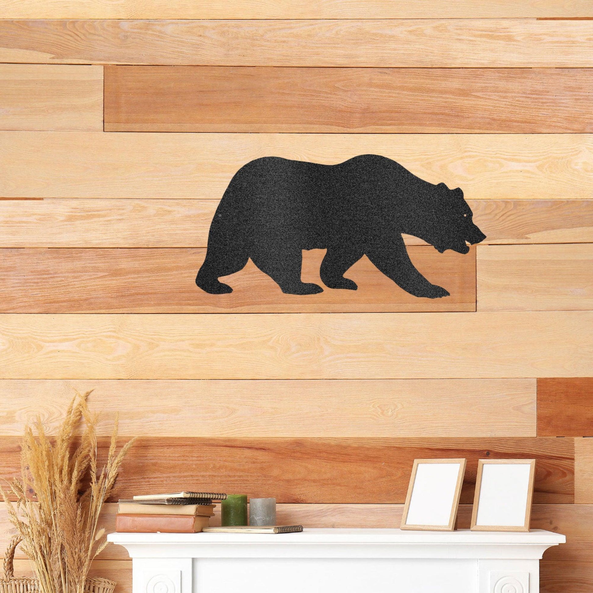 Grizzly Bear Steel Wall Sign - Mallard Moon Gift Shop