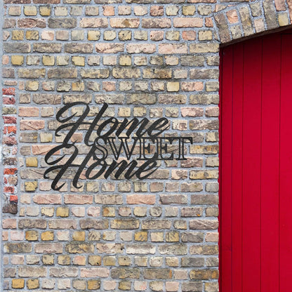 Home Sweet Home Indoor Outdoor Steel Wall Sign Art - Mallard Moon Gift Shop