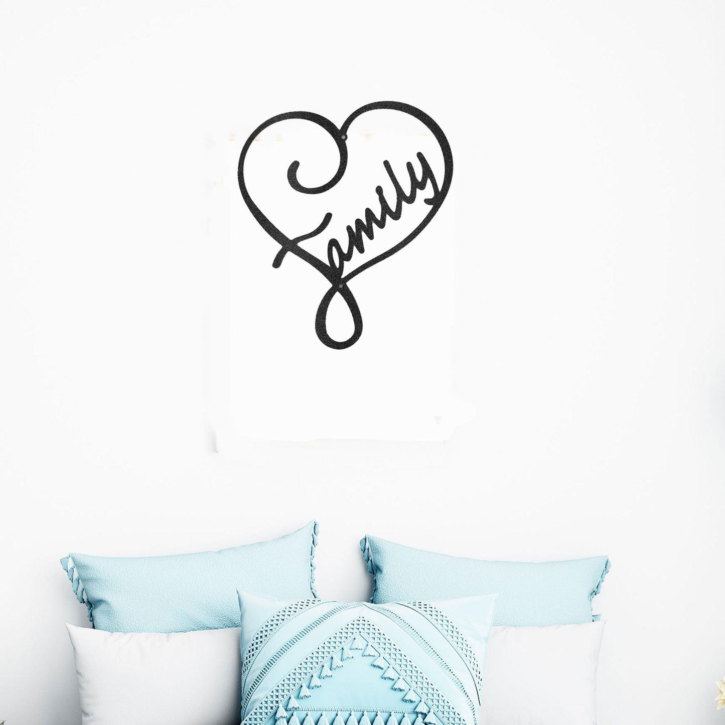 Family Love Indoor Outdoor Steel Wall Sign Metal Art - Mallard Moon Gift Shop