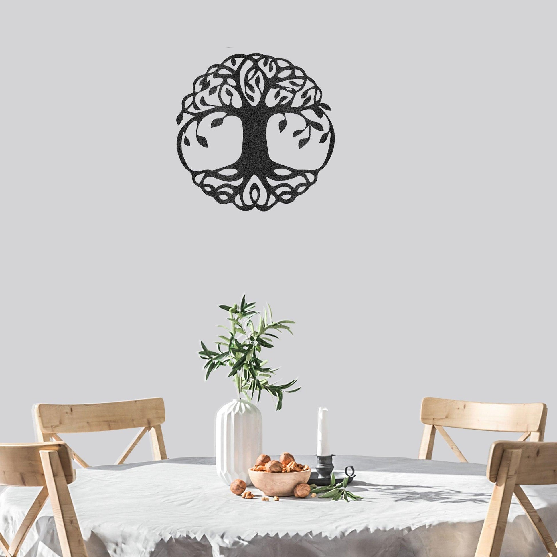 Classic Tree of Life Indoor Outdoor Steel Wall Sign - Mallard Moon Gift Shop