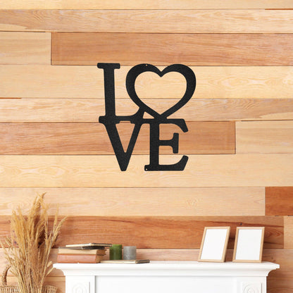 Classic Love Steel Wall Sign - Mallard Moon Gift Shop