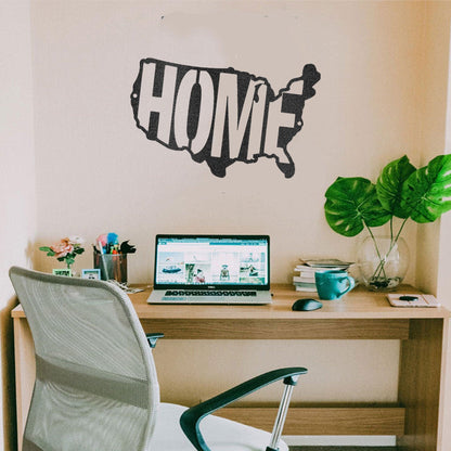 USA Home Indoor Outdoor Steel Wall Sign - Mallard Moon Gift Shop