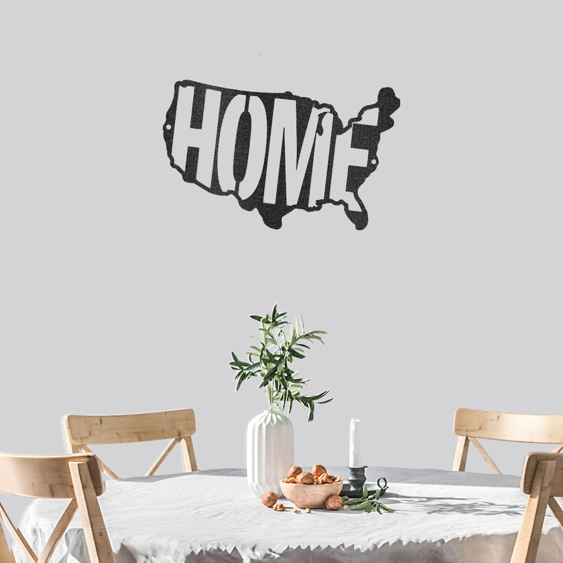 USA Home Indoor Outdoor Steel Wall Sign - Mallard Moon Gift Shop