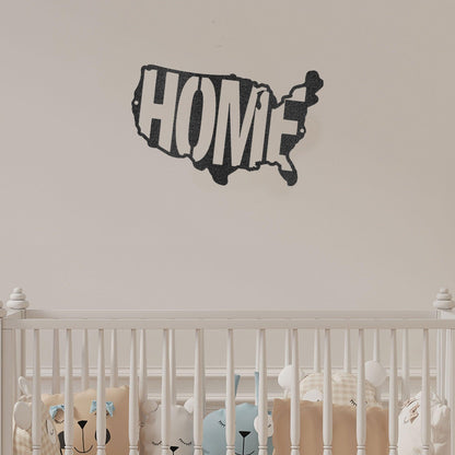 USA Home Indoor Outdoor Steel Wall Sign - Mallard Moon Gift Shop