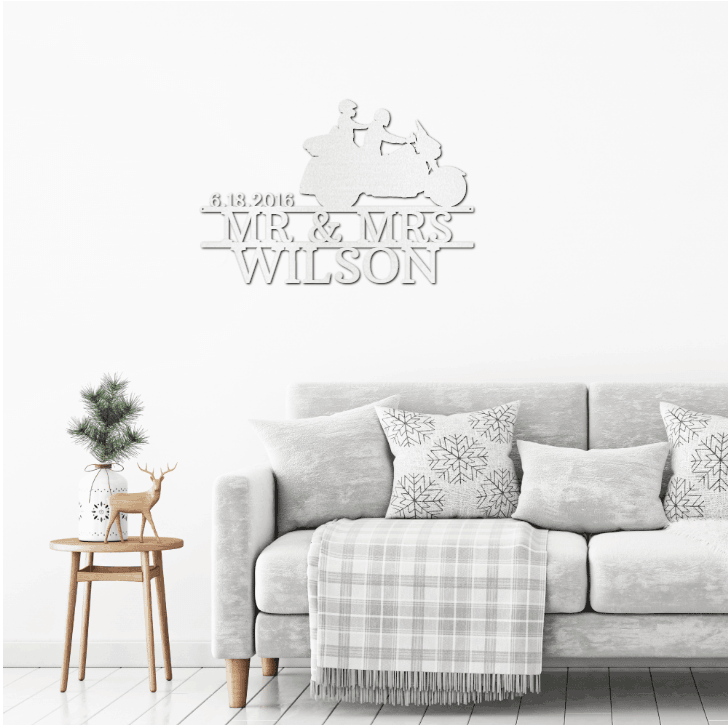 Motorcycle Soulmates Cruising Custom Metal Art Wall Sign - Mallard Moon Gift Shop