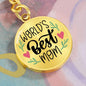 World's Best Mom Engraved Circle Keychain - Mallard Moon Gift Shop