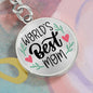 World's Best Mom Engraved Circle Keychain - Mallard Moon Gift Shop