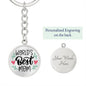World's Best Mom Engraved Circle Keychain - Mallard Moon Gift Shop