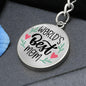 World's Best Mom Engraved Circle Keychain - Mallard Moon Gift Shop
