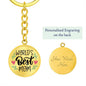 World's Best Mom Engraved Circle Keychain - Mallard Moon Gift Shop